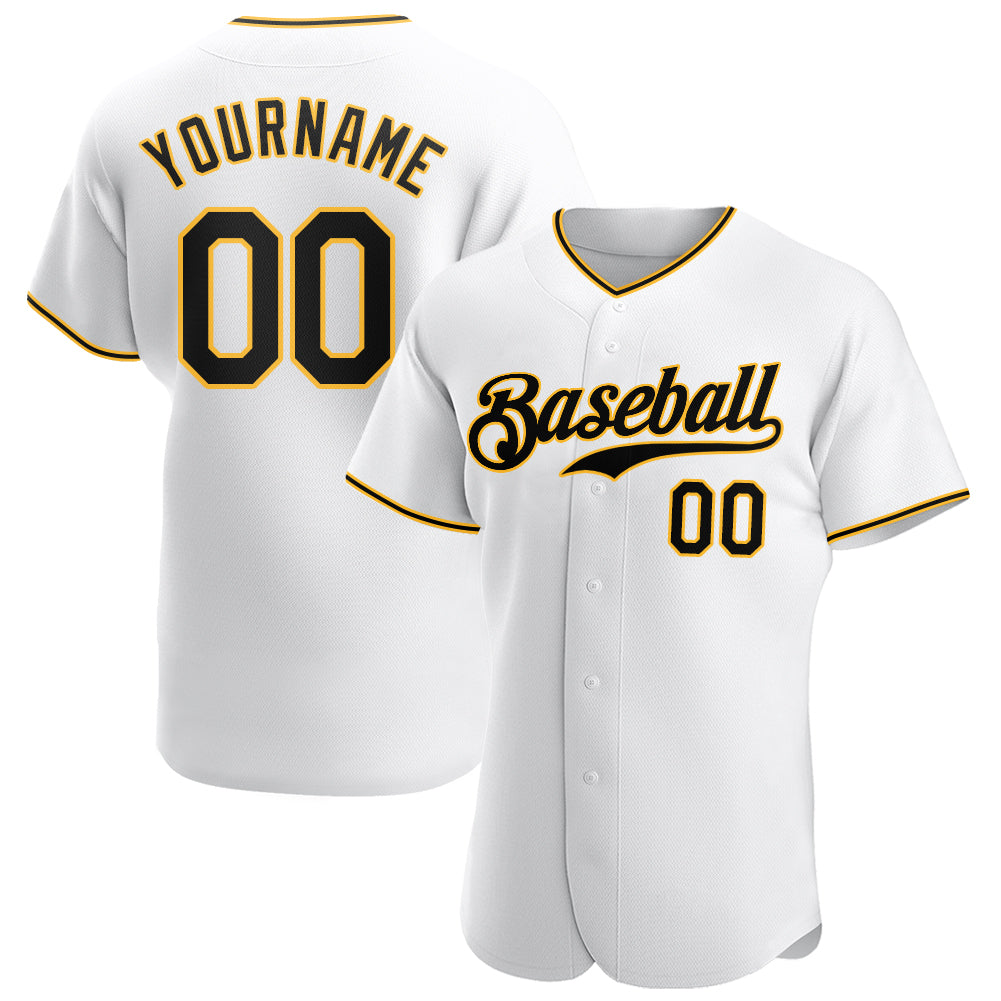 Custom-White-Black-Gold-Baseball-MLB-Jersey-3911