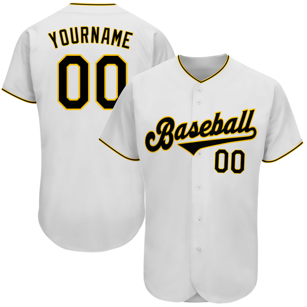 Custom-White-Black-Gold-Baseball-MLB-Jersey-4542