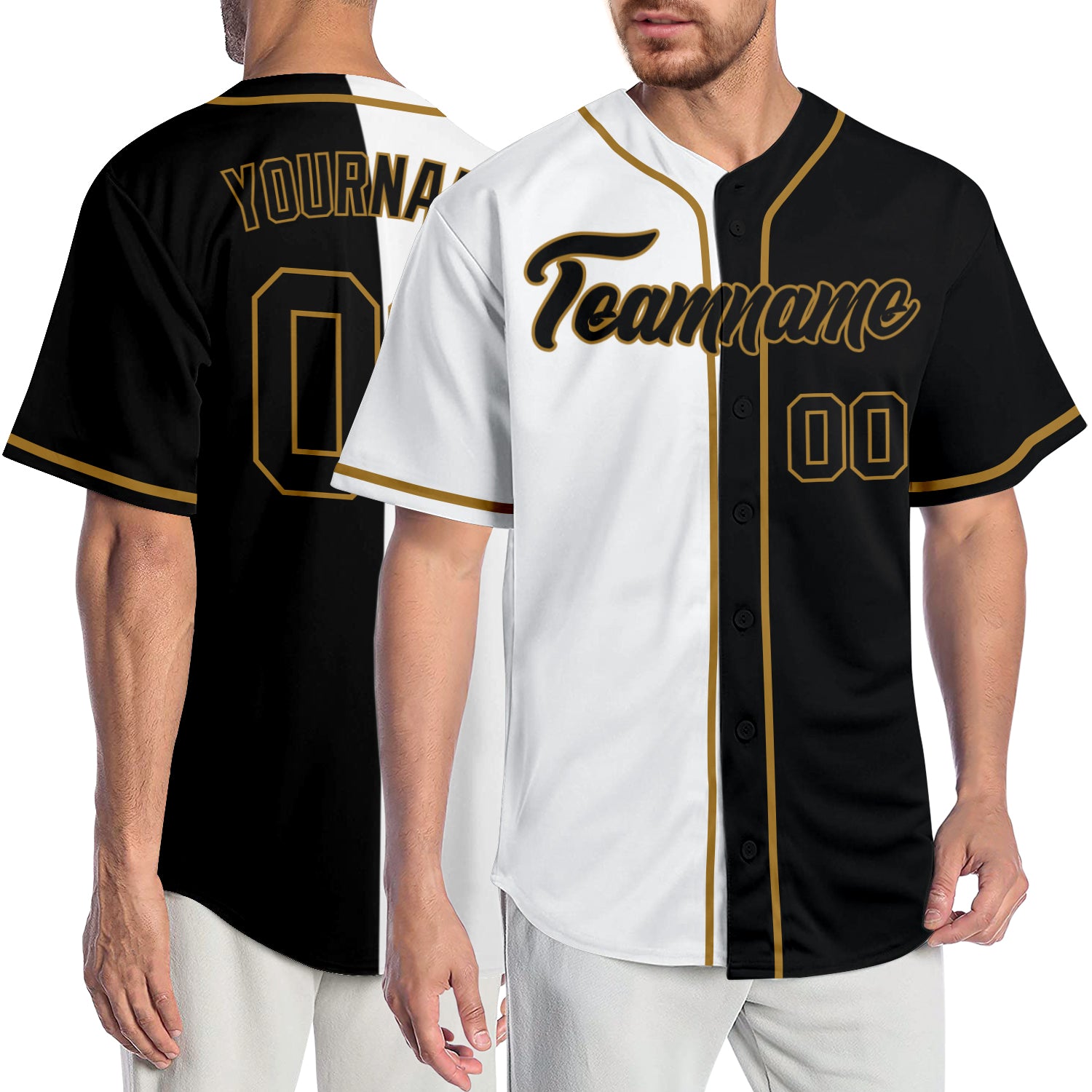 Custom-White-Black-Old-Gold-Split-Fashion-Baseball-MLB-Jersey-1480