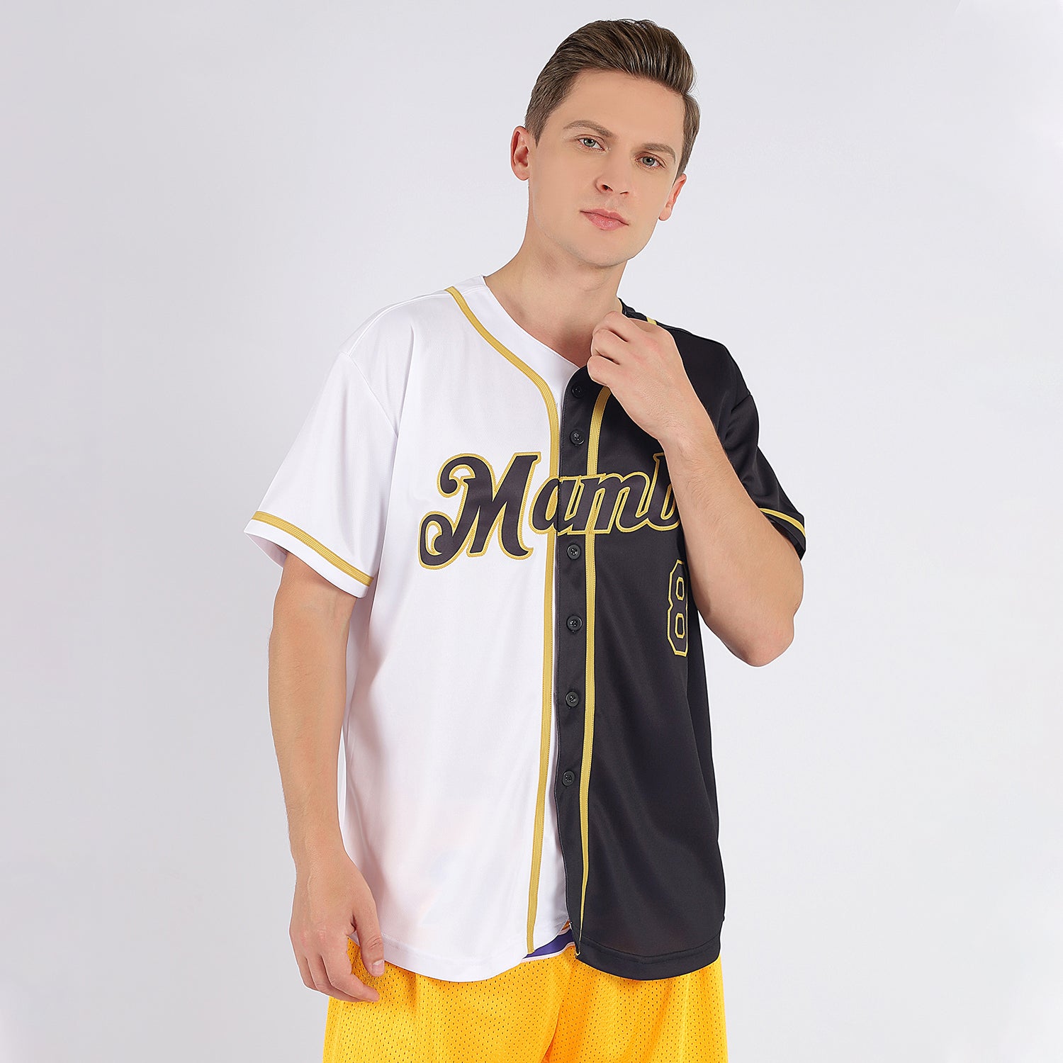 Custom-White-Black-Old-Gold-Split-Fashion-Baseball-MLB-Jersey-6642