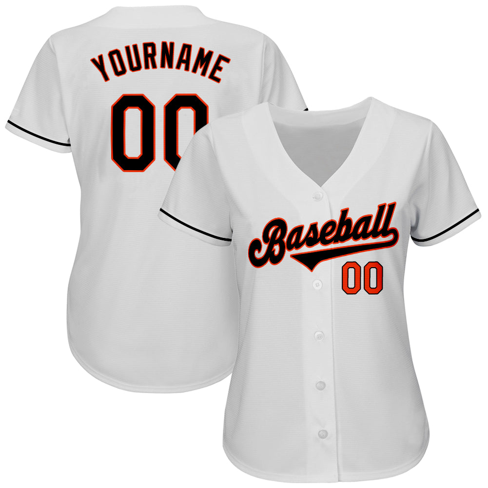 Custom-White-Black-Orange-Baseball-MLB-Jersey-2025