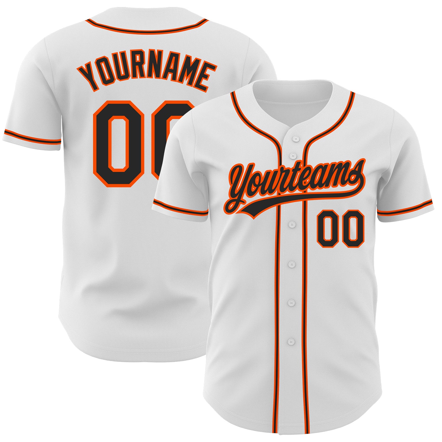 Custom-White-Black-Orange-Baseball-MLB-Jersey-2432