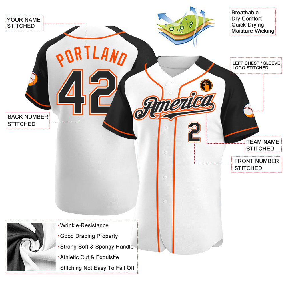 Custom-White-Black-Orange-Baseball-MLB-Jersey-4790