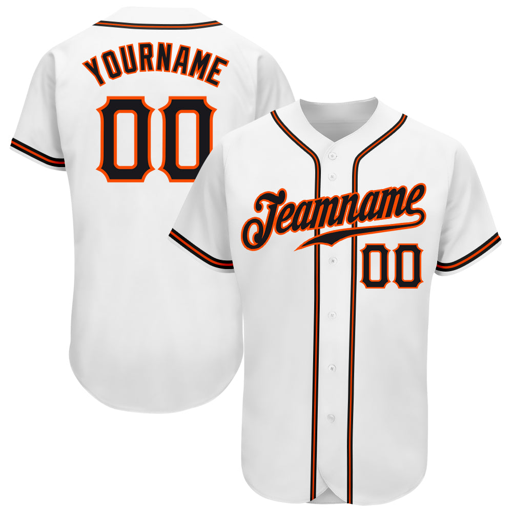 Custom-White-Black-Orange-Baseball-MLB-Jersey-7988