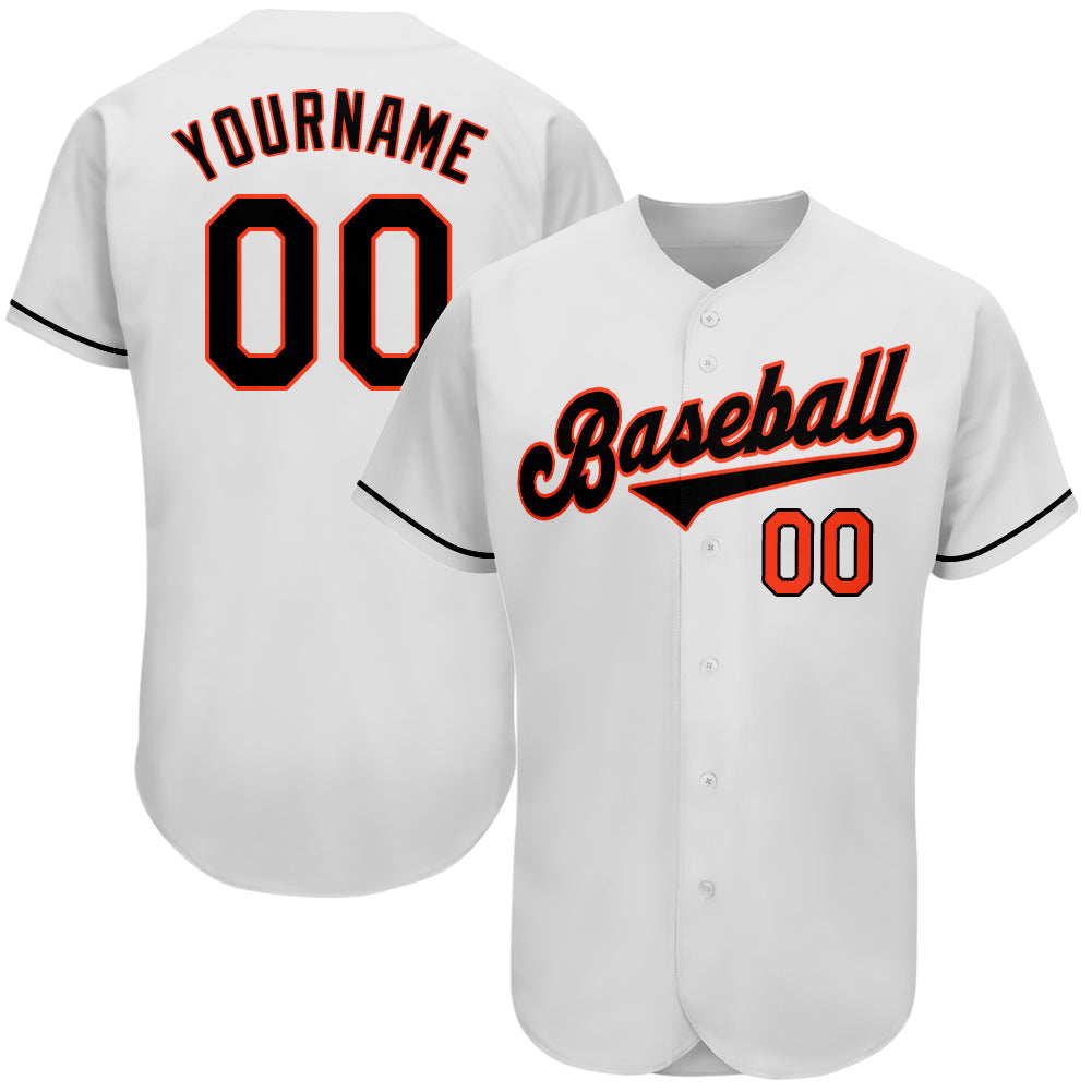 Custom-White-Black-Orange-Baseball-MLB-Jersey-8532