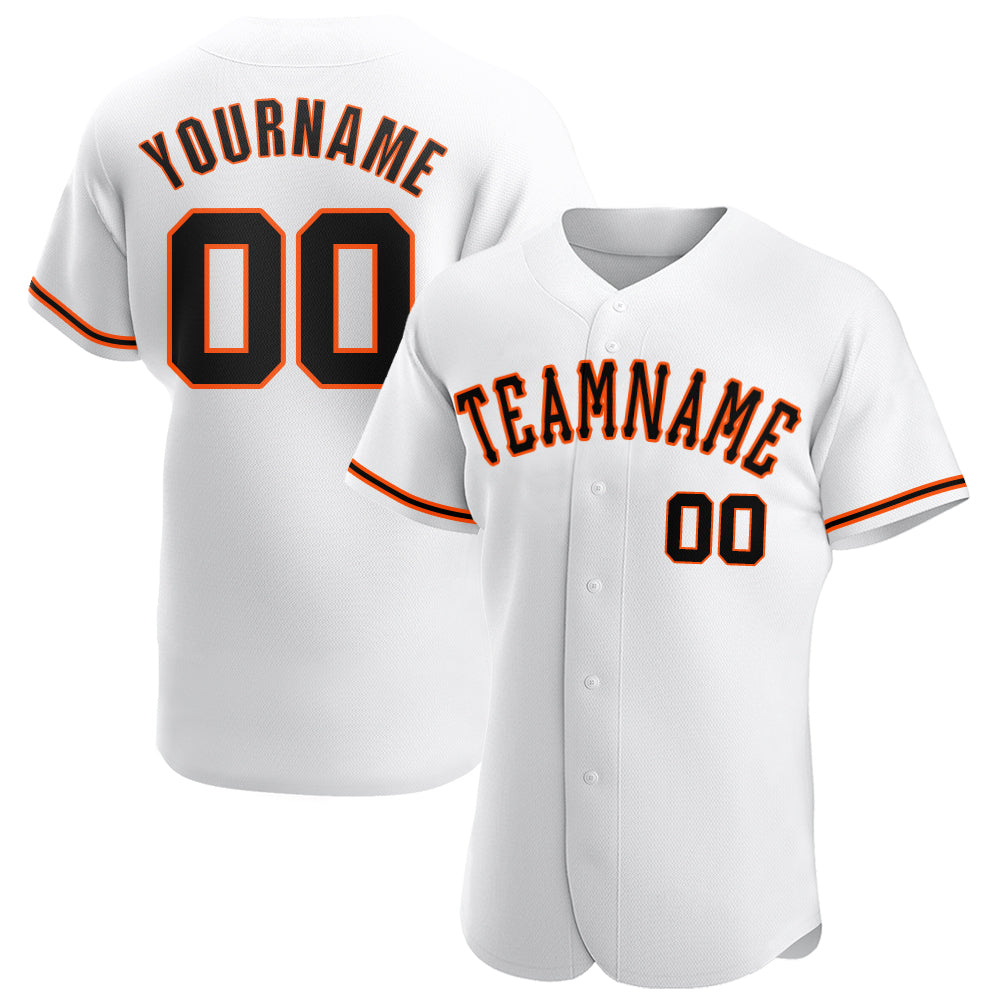 Custom-White-Black-Orange-Baseball-MLB-Jersey-9711