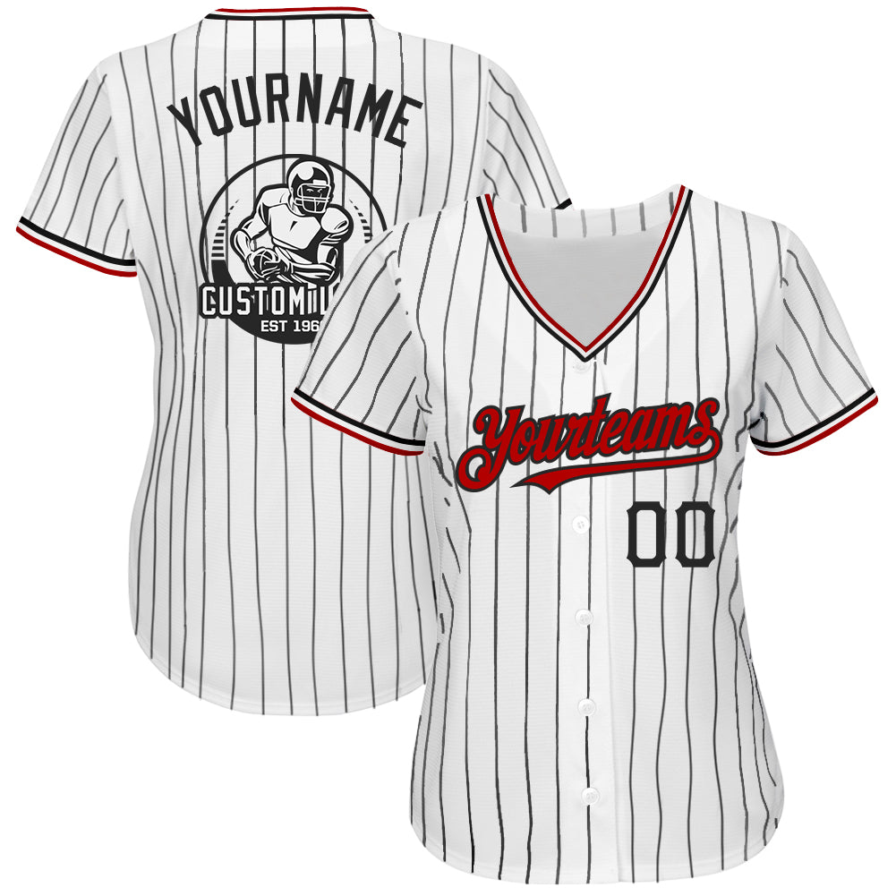 Custom-White-Black-Pinstripe-Red-Baseball-MLB-Jersey-4072