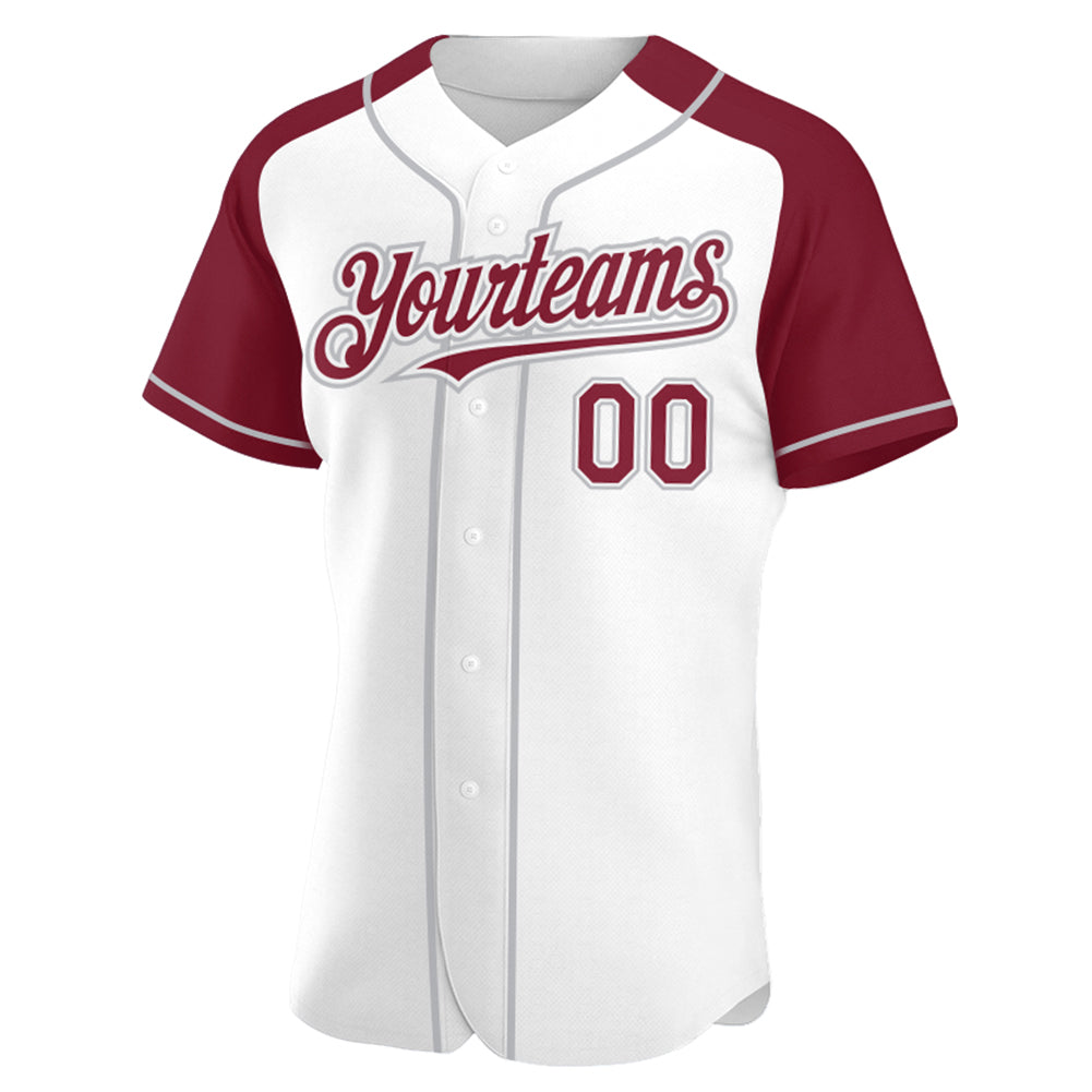 Custom-White-Crimson-Gray-Baseball-MLB-Jersey-2115