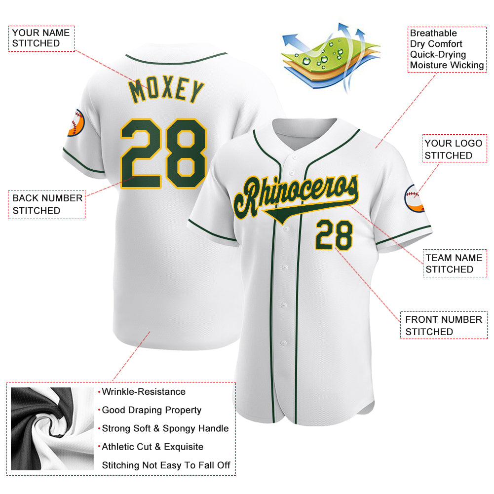 Custom-White-Green-Gold-Baseball-MLB-Jersey-1267