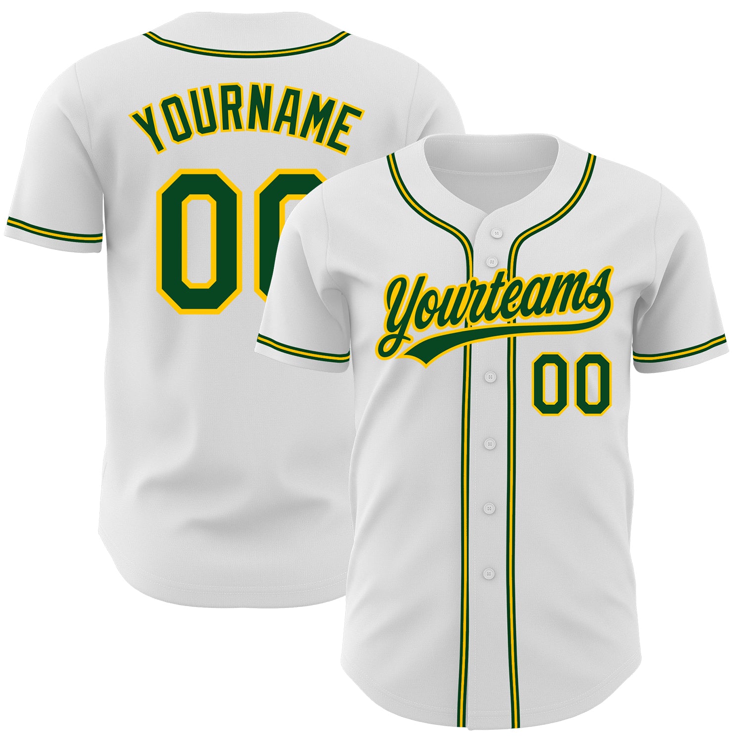 Custom-White-Green-Gold-Baseball-MLB-Jersey-2030