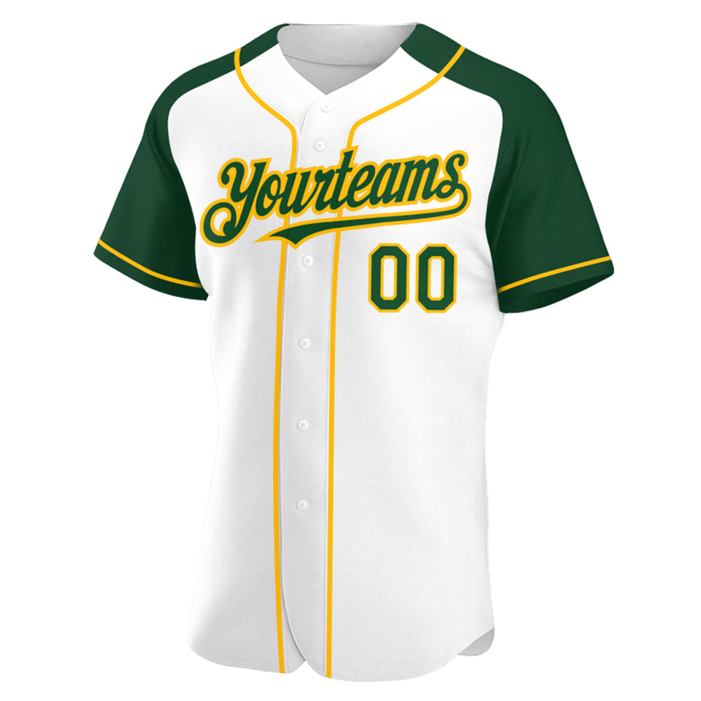Custom-White-Green-Gold-Baseball-MLB-Jersey-2688