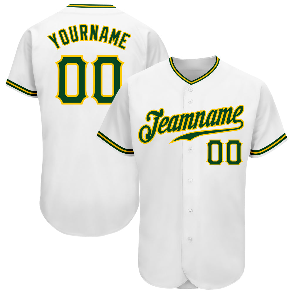 Custom-White-Green-Gold-Baseball-MLB-Jersey-5373