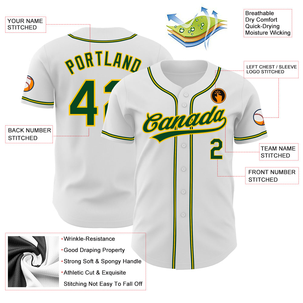 Custom-White-Green-Gold-Baseball-MLB-Jersey-5758