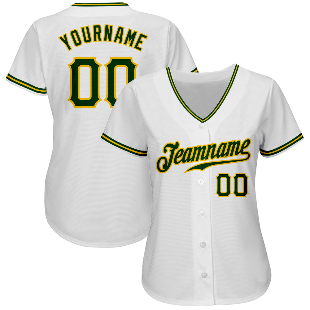 Custom-White-Green-Gold-Baseball-MLB-Jersey-7519