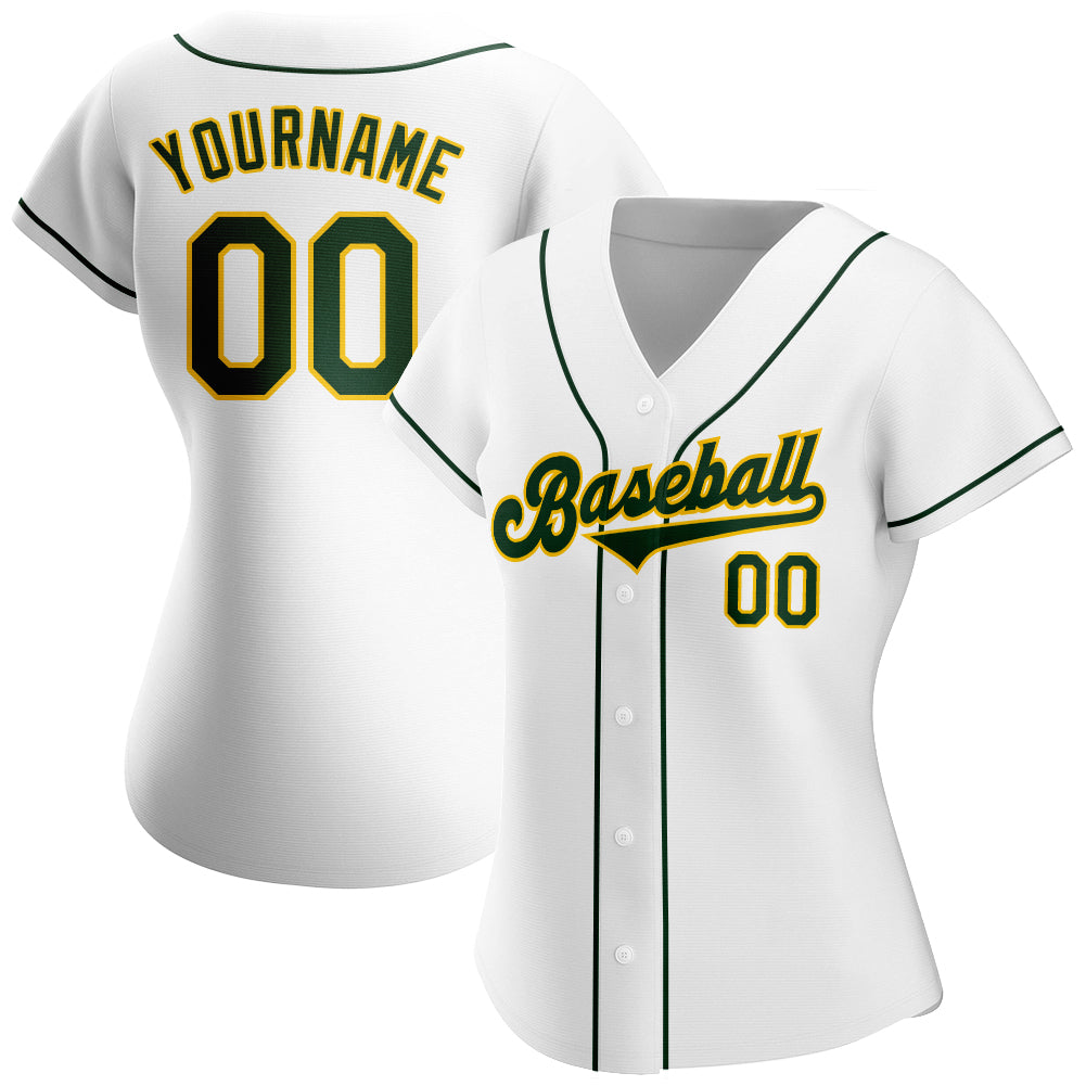 Custom-White-Green-Gold-Baseball-MLB-Jersey-7932