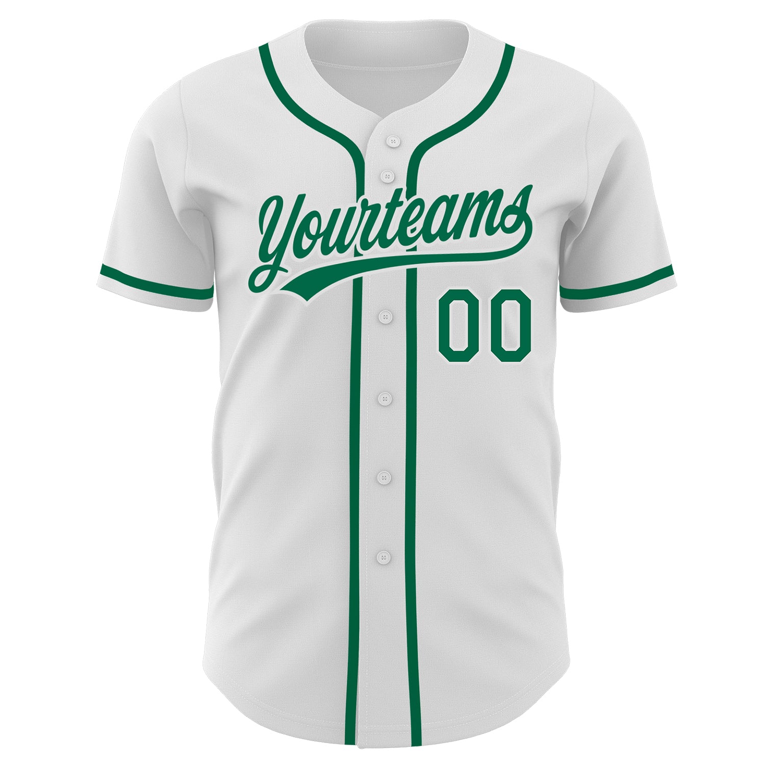 Custom-White-Kelly-Green-Baseball-MLB-Jersey-4596