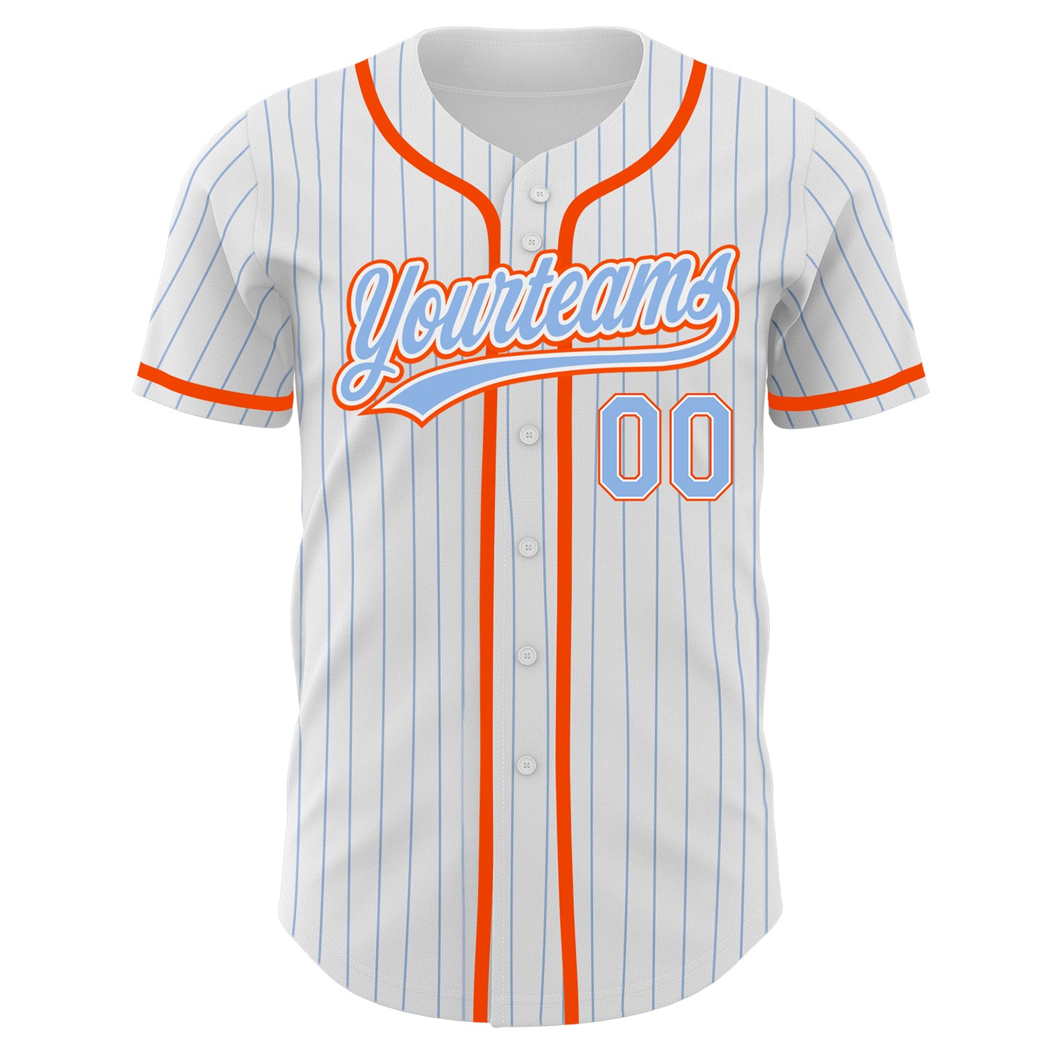 Custom-White-Light-Blue-Pinstripe-Light-Blue-Orange-Baseball-MLB-Jersey-4618