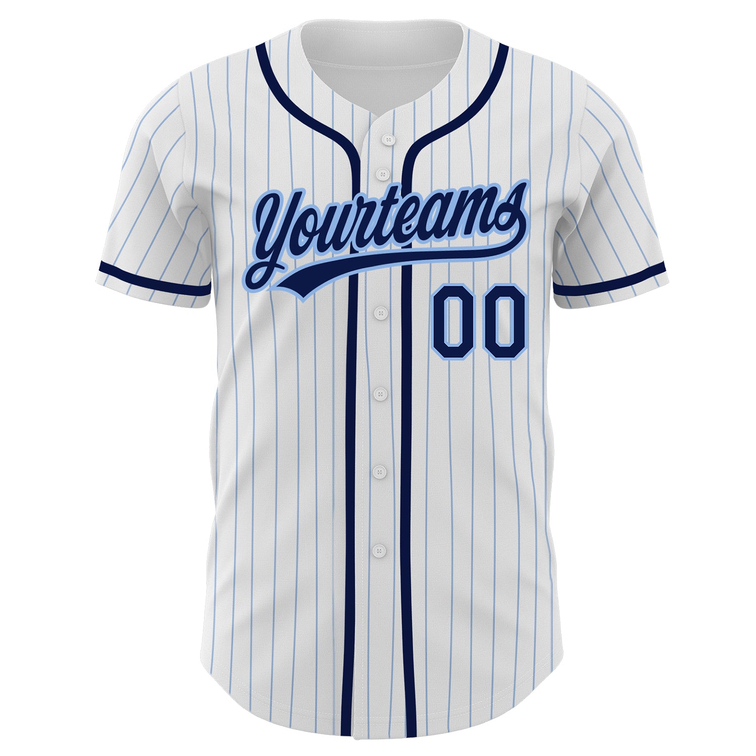 Custom-White-Light-Blue-Pinstripe-Navy-Baseball-MLB-Jersey-8710