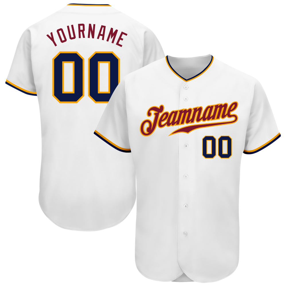 Custom-White-Navy-Gold-Baseball-MLB-Jersey-5505