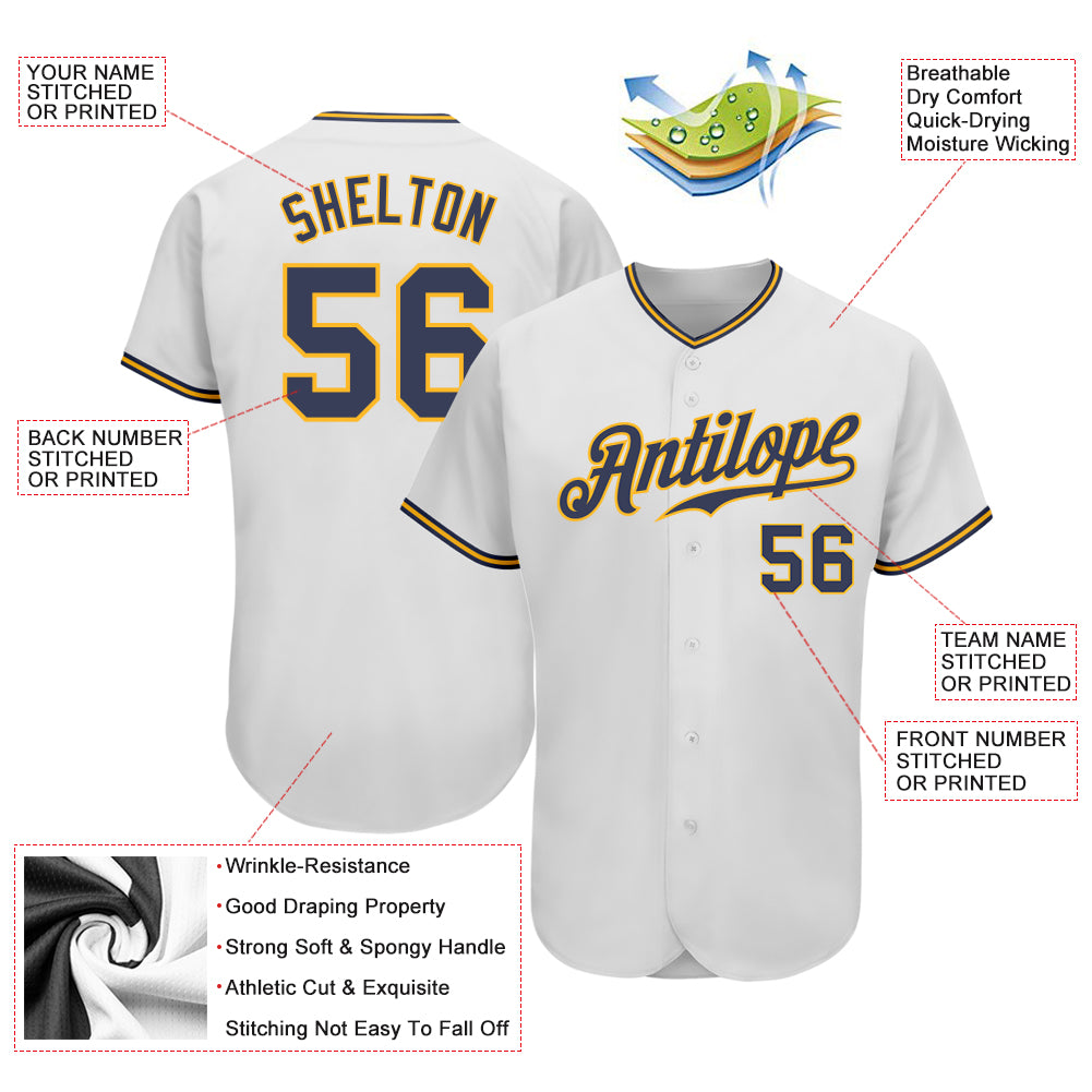 Custom-White-Navy-Gold-Baseball-MLB-Jersey-6349