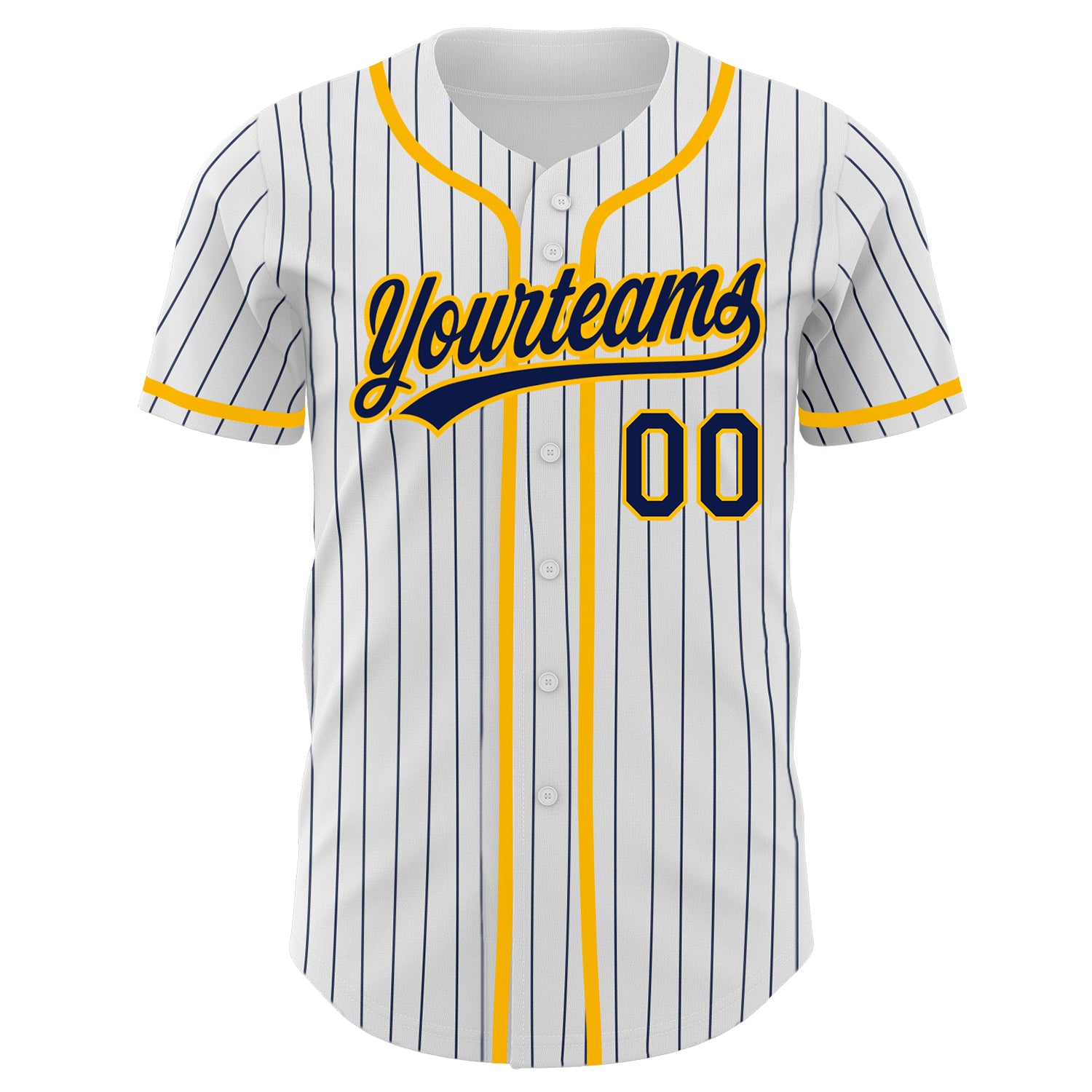 Custom-White-Navy-Pinstripe-Navy-Gold-Baseball-MLB-Jersey-4303