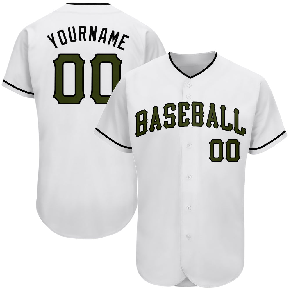 Custom-White-Olive-Black-Memorial-Day-Baseball-MLB-Jersey-9967