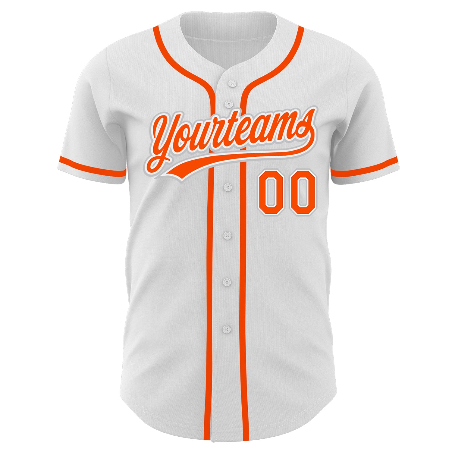 Custom-White-Orange-Gray-Baseball-MLB-Jersey-3751