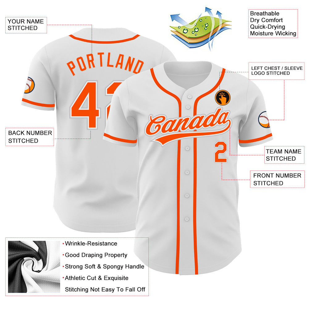 Custom-White-Orange-Gray-Baseball-MLB-Jersey-4737