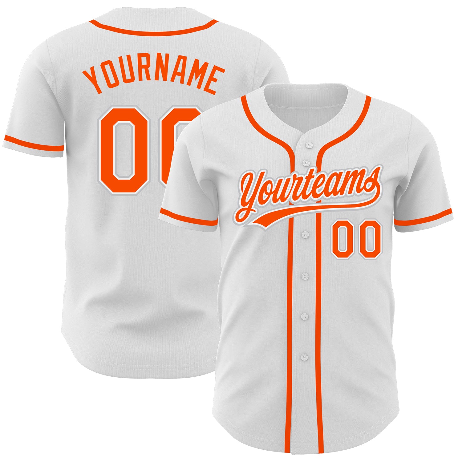 Custom-White-Orange-Gray-Baseball-MLB-Jersey-9784