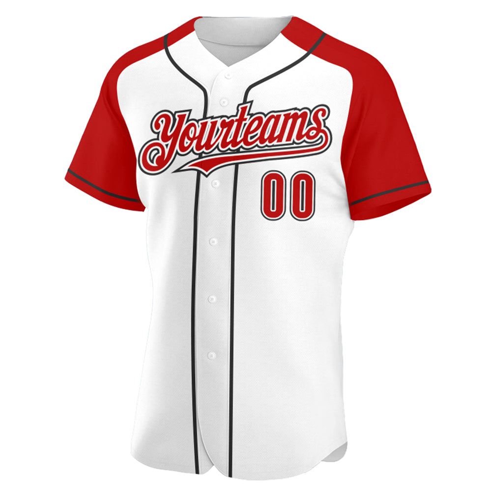 Custom-White-Red-Black-Baseball-MLB-Jersey-2709