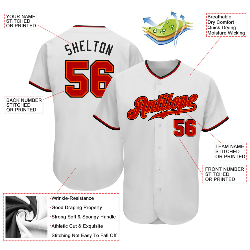 Custom-White-Red-Black-Baseball-MLB-Jersey-5619