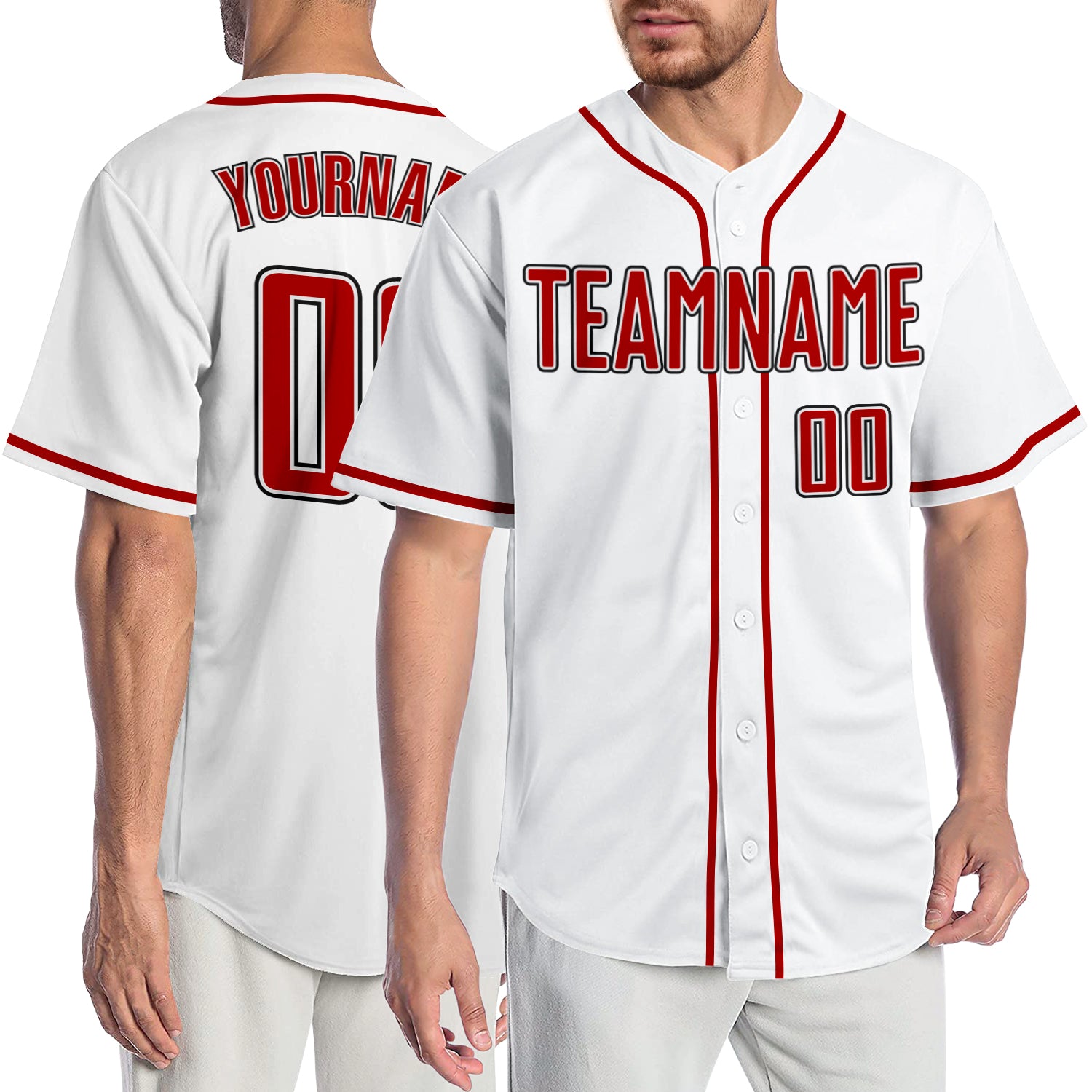 Custom-White-Red-Black-Baseball-MLB-Jersey-7642