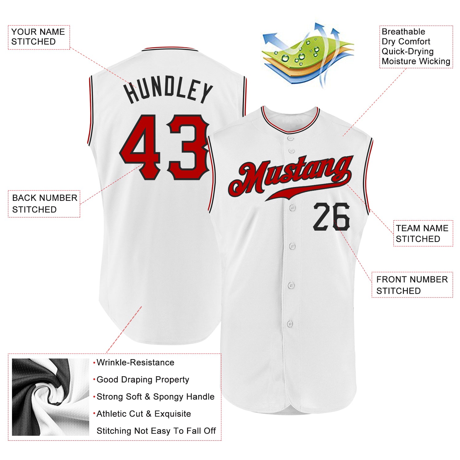 Custom-White-Red-Black-Sleeveless-Baseball-MLB-Jersey-6793