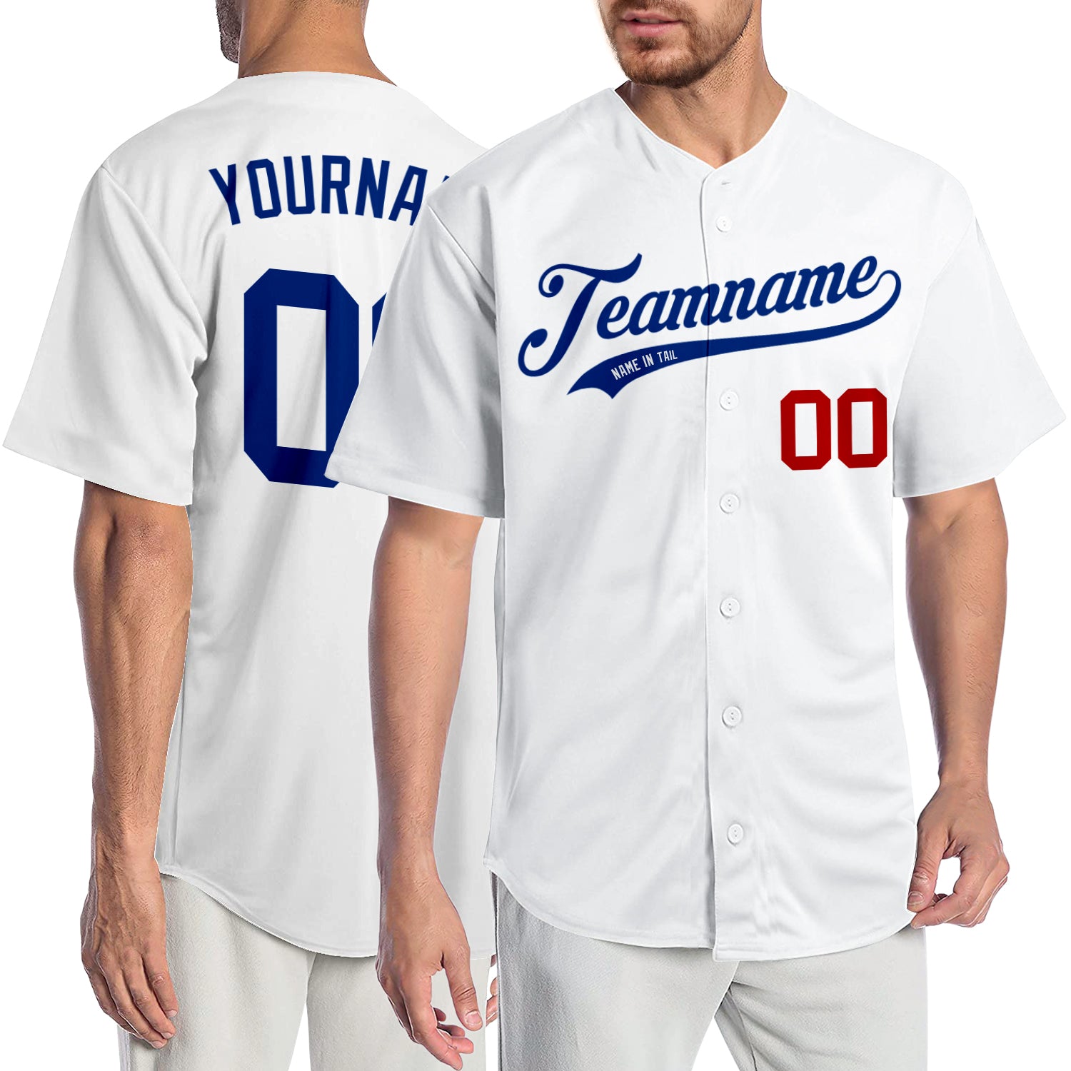 Custom-White-Royal-Red-Baseball-MLB-Jersey-2038