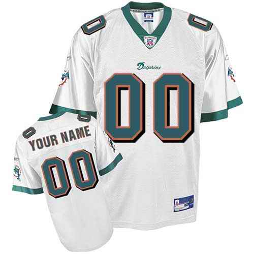 Miami-Dolphins-Youth-Customized-White-NFL-Jersey-5427